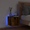 vidaXL - Tv-wandmeubel - met - LED-verlichting - 30,5x35x30 - cm - gerookt - eiken