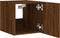 vidaXL - Tv-wandmeubel - met - LED-verlichting - 30,5x35x30 - cm - bruineiken