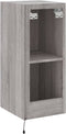 vidaXL - Tv-wandmeubel - met - LED-verlichting - 30,5x35x70 - cm - grijs - sonoma