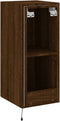 vidaXL - Tv-wandmeubel - met - LED-verlichting - 30,5x35x70 - cm - bruineikenkleur