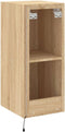 vidaXL - Tv-wandmeubel - met - LED-verlichting - 30,5x35x70 - cm - sonoma - eiken