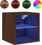vidaXL - Tv-wandmeubel - met - LED-verlichting - 30x28,5x30 - cm - bruineikenkleur
