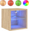 vidaXL - Tv-wandmeubel - met - LED-verlichting - 30x28,5x30 - cm - sonoma - eiken