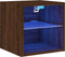 vidaXL - Tv-wandmeubel - met - LED-verlichting - 30x28,5x30 - cm - bruineikenkleur