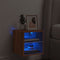 vidaXL - Tv-wandmeubel - met - LED-verlichting - 30x28,5x30 - cm - bruineikenkleur
