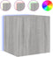 vidaXL - Tv-wandmeubel - met - LED-verlichting - 40,5x35x40 - cm - grijs - sonoma
