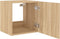 vidaXL - Tv-wandmeubel - met - LED-verlichting - 40,5x35x40 - cm - sonoma - eiken