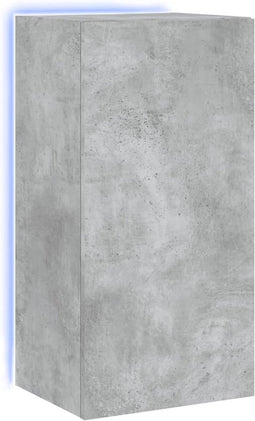 vidaXL - Tv-wandmeubel - met - LED-verlichting - 40,5x35x80 - cm - betongrijs