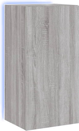 vidaXL - Tv-wandmeubel - met - LED-verlichting - 40,5x35x80 - cm - grijs - sonoma
