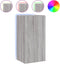 vidaXL - Tv-wandmeubel - met - LED-verlichting - 40,5x35x80 - cm - grijs - sonoma