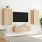 vidaXL - Tv-wandmeubel - met - LED-verlichting - 40,5x35x80 - cm - sonoma - eiken