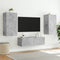 vidaXL - Tv-wandmeubel - met - LED-verlichting - 40,5x35x80 - cm - betongrijs