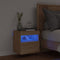 vidaXL - Tv-wandmeubel - met - LED-verlichting - 40x30x40 - cm - sonoma - eikenkleur
