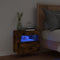 vidaXL - Tv-wandmeubel - met - LED-verlichting - 40x30x40 - cm - gerookt - eiken