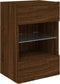 vidaXL - Tv-wandmeubel - met - LED-verlichting - 40x30x60,5 - cm - bruineikenkleur