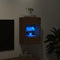 vidaXL - Tv-wandmeubel - met - LED-verlichting - 40x30x60,5 - cm - bruineikenkleur