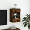 vidaXL - Tv-wandmeubel - met - LED-verlichting - 40x30x60,5 - cm - gerookt - eiken
