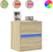 vidaXL - Tv-wandmeubel - met - LED-verlichting - 41x31x45 - cm - sonoma - eikenkleur