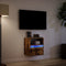 vidaXL - Tv-wandmeubel - met - LED-verlichting - 41x31x45 - cm - gerookt - eiken