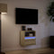 vidaXL - Tv-wandmeubel - met - LED-verlichting - 41x31x45 - cm - sonoma - eikenkleur