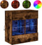 vidaXL - Tv-wandmeubel - met - LED-verlichting - 58,5x30x60,5 - cm - gerookt - eiken