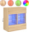 vidaXL - Tv-wandmeubel - met - LED-verlichting - 58,5x30x60,5 - cm - sonoma - eiken