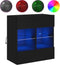 vidaXL - Tv-wandmeubel - met - LED-verlichting - 58,5x30x60,5 - cm - zwart