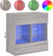 vidaXL - Tv-wandmeubel - met - LED-verlichting - 58,5x30x60,5 - cm - grijs - sonoma