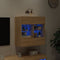 vidaXL - Tv-wandmeubel - met - LED-verlichting - 58,5x30x60,5 - cm - sonoma - eiken