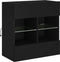 vidaXL - Tv-wandmeubel - met - LED-verlichting - 58,5x30x60,5 - cm - zwart