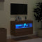 vidaXL - Tv-wandmeubel - met - LED-verlichting - 60x30x40 - cm - bruin - eikenkleur