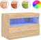 vidaXL - Tv-wandmeubel - met - LED-verlichting - 60x30x40 - cm - sonoma - eikenkleur