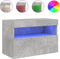 vidaXL - Tv-wandmeubel - met - LED-verlichting - 60x30x40 - cm - betongrijs