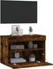 vidaXL - Tv-wandmeubel - met - LED-verlichting - 60x30x40 - cm - gerookt - eiken