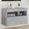 vidaXL - Tv-wandmeubel - met - LED-verlichting - 60x30x40 - cm - betongrijs
