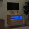 vidaXL - Tv-wandmeubel - met - LED-verlichting - 60x30x40 - cm - sonoma - eikenkleur