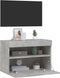 vidaXL - Tv-wandmeubel - met - LED-verlichting - 60x30x40 - cm - betongrijs