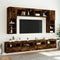 vidaXL - Tv-wandmeubel - met - LED-verlichting - 60x30x40 - cm - gerookt - eiken