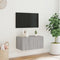 vidaXL - Tv-wandmeubel - met - LED-verlichting - 60x35x31 - cm - grijs - sonoma