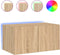 vidaXL - Tv-wandmeubel - met - LED-verlichting - 60x35x31 - cm - sonoma - eikenkleur