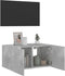 vidaXL - Tv-wandmeubel - met - LED-verlichting - 60x35x31 - cm - betongrijs