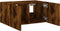vidaXL - Tv-wandmeubel - met - LED-verlichting - 60x35x31 - cm - gerookt - eiken