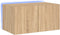 vidaXL - Tv-wandmeubel - met - LED-verlichting - 60x35x31 - cm - sonoma - eikenkleur