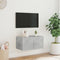 vidaXL - Tv-wandmeubel - met - LED-verlichting - 60x35x31 - cm - betongrijs
