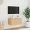 vidaXL - Tv-wandmeubel - met - LED-verlichting - 60x35x31 - cm - sonoma - eikenkleur