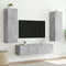 vidaXL - Tv-wandmeubel - met - LED-verlichting - 60x35x31 - cm - betongrijs