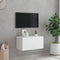 vidaXL - Tv-wandmeubel - met - LED-verlichting - 60x35x31 - cm - wit