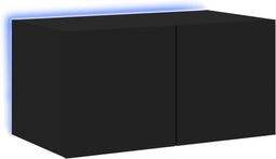vidaXL - Tv-wandmeubel - met - LED-verlichting - 60x35x31 - cm - zwart
