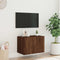 vidaXL - Tv-wandmeubel - met - LED-verlichting - 60x35x41 - cm - bruin - eikenkleur