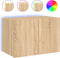 vidaXL - Tv-wandmeubel - met - LED-verlichting - 60x35x41 - cm - sonoma - eikenkleur